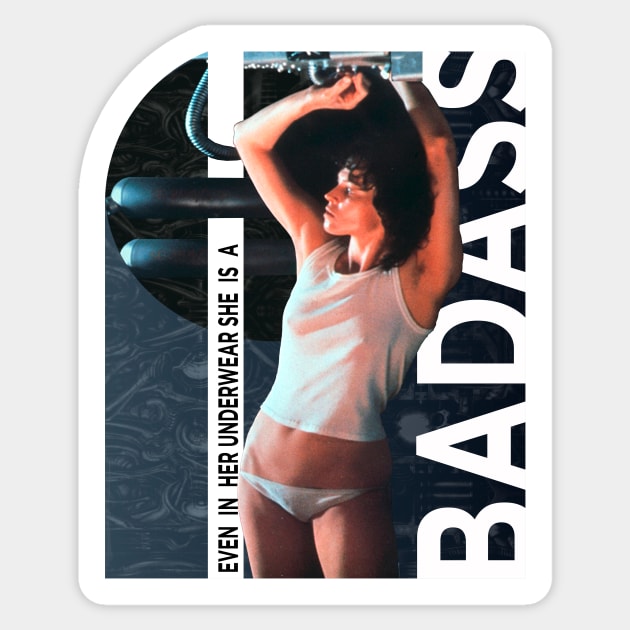 Badass For Ever - Vintage Movie Collection Sticker by SimonSay